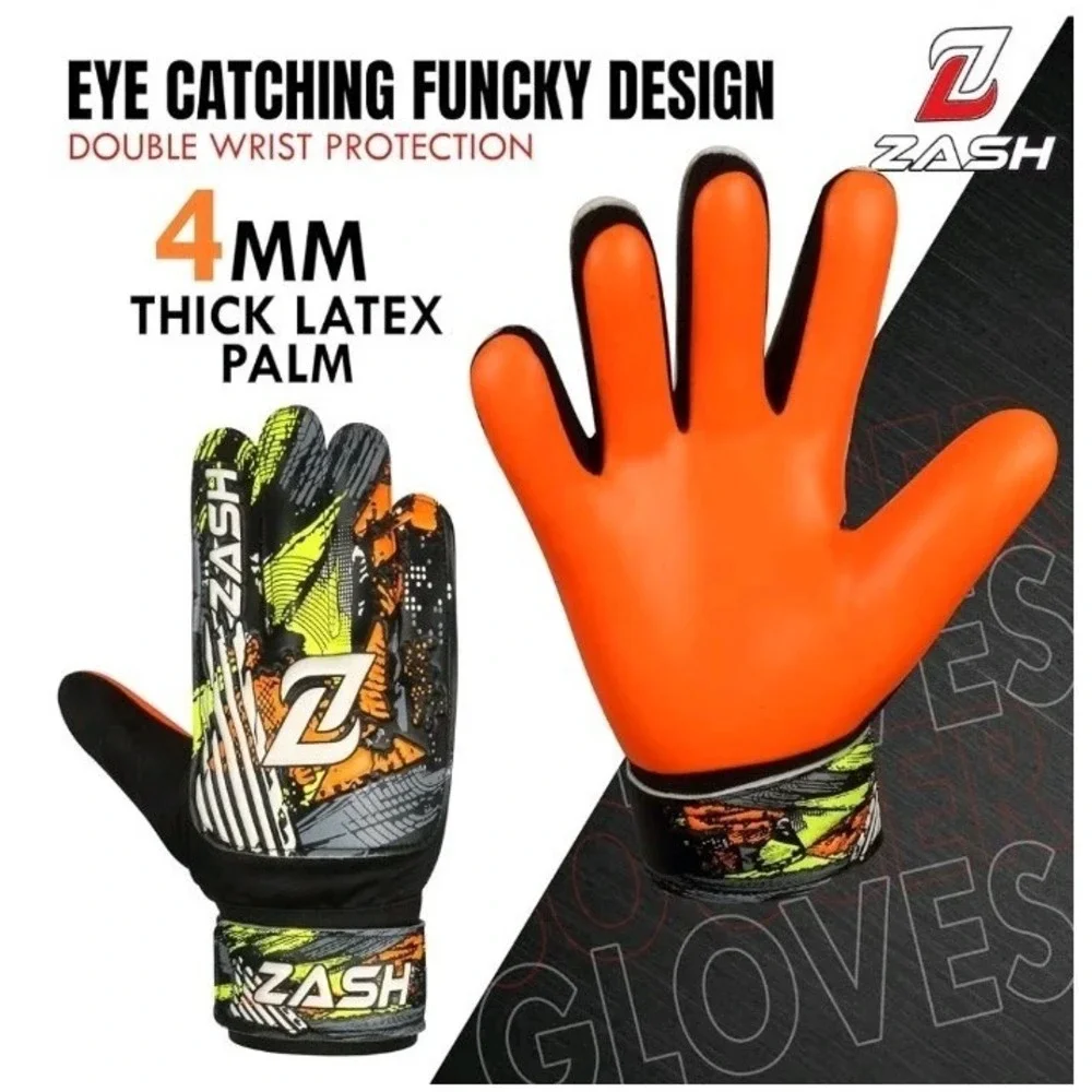 Zash Goalie Gloves for Kids‎ Boys Kids, Youth Soccer Football Goalkeeper Sz 2